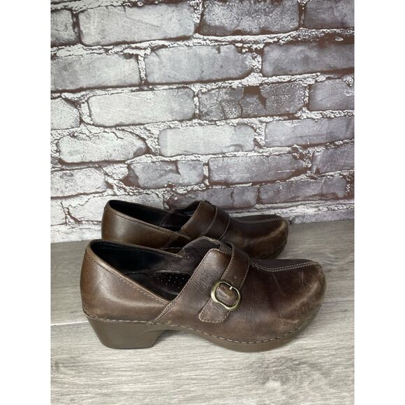 Dansko Tamara Chocolate Leather Strap Clogs Shoes Women Sz 40EU/9M US 4800457800 - Picture 13 of 16